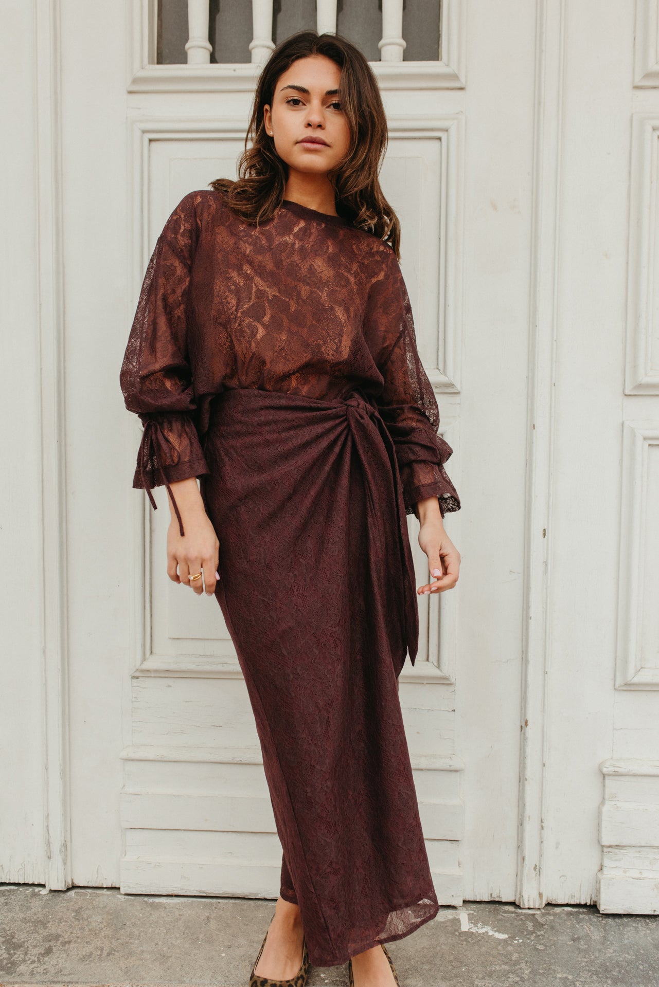 Skirt Joelle | Burgundy Lace