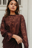 Blouse Lucy  | Burgundy Lace