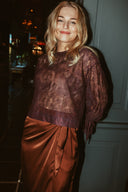 Blouse Lucy  | Burgundy Lace
