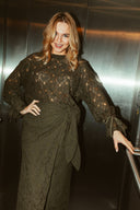 Blouse Lucy  | Khaki Lace